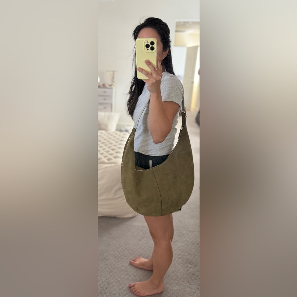 Madewell Suede Essentials Slouch Hobo Bag in Aged Olive - Picture 11 of 12